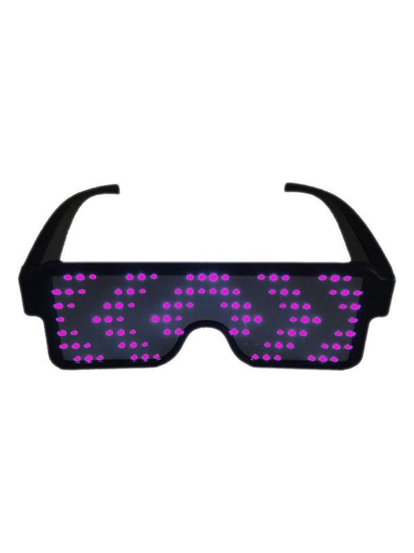 Lichtgevende Bril - Digi LED Bril - Roze - Carnaval Bril