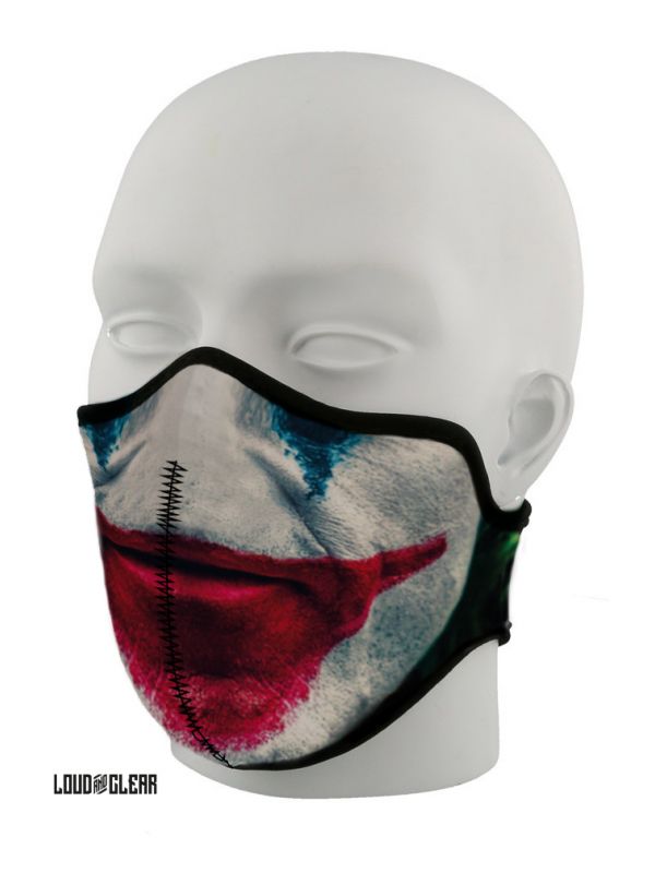 Masker - Joker - Mondmasker - Wasbaar - Met Print - Rood - Wit