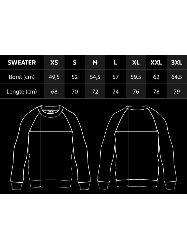 Sweater - Sweatshirt Trui - Trui - Zwart - Grijs - Trui - Heren - Dames