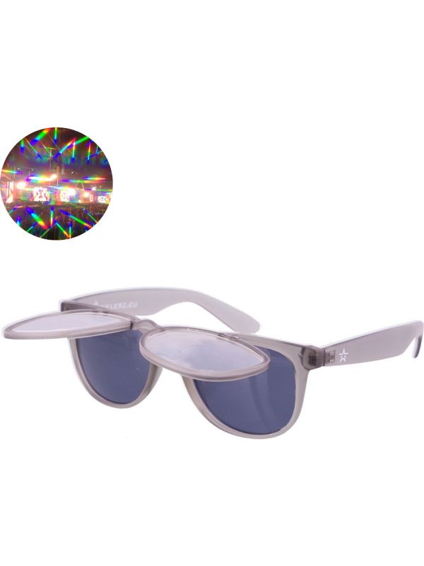 Twinklerz - Space Zonnebril - Spacebril - Mat Grijs - Festival Bril