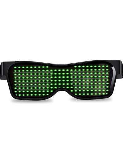 Lichtgevende Bril - Bluetooth LED bril - Groen - Carnaval Bril