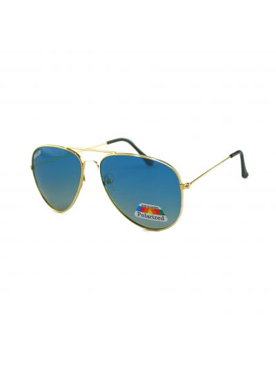 Piloten Zonnebril - Pilotenbril - Goud - Blauwe Glazen - Gepolariseerd