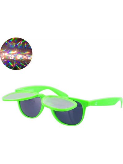Twinklerz - Space Zonnebril - Spacebril - Groen - Festival Bril