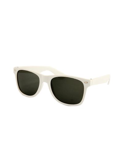 Gekleurde Zonnebril - Witte Zonnebril - Witte Bril - Zwarte Glazen