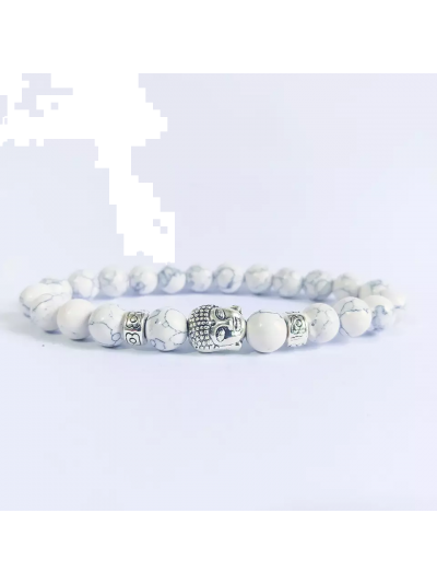 Kralen Armband - Buddha Armband - Wit - Zilver